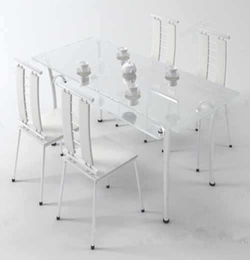 Transparent 3d models dinette