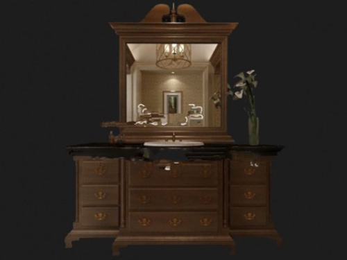 3d model retro washbasins