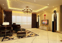 Cozy living room in warm colors