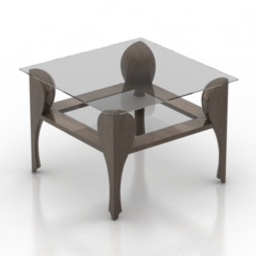 transparent model of a modern coffee table