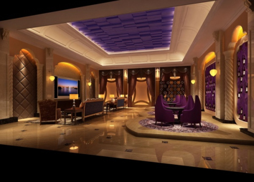 3d model of European luxury living room