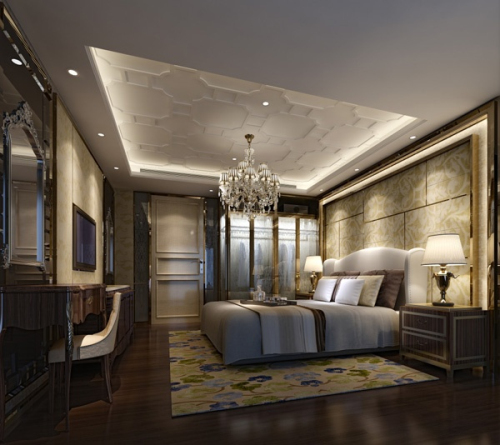 3d model decoration bedroom deluxe continental